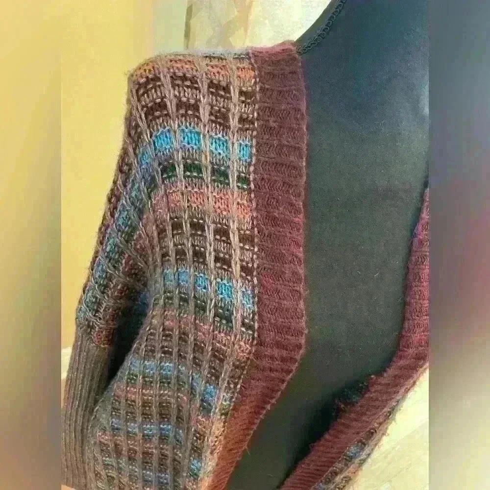 Soft Surroundings Women Size S/M Eirene Multicolor Plaid Fuzzy Sweater Cardigan - Picture 8 of 13